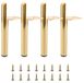 Solidchoice - Set de 4 pieds de meuble en métal 15 cm pour meubles