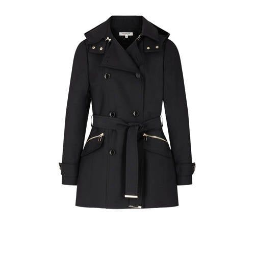 Morgan trenchcoat jas met ceintuur zwart