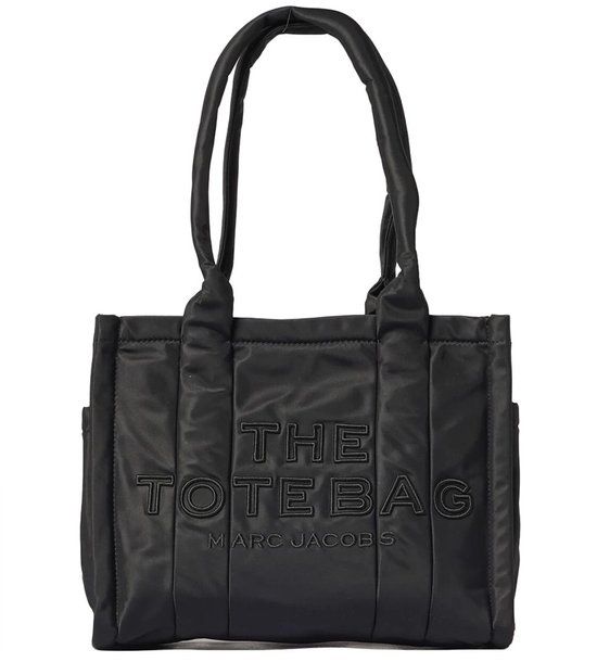 MARC JACOBS Medium Tote Handtas Zwart Nylon Leer