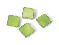 parelmossel, Parel van parelmoer, vierkant, glanzend, groen, 8 x 8 mm, 250 g, 348u, ca.