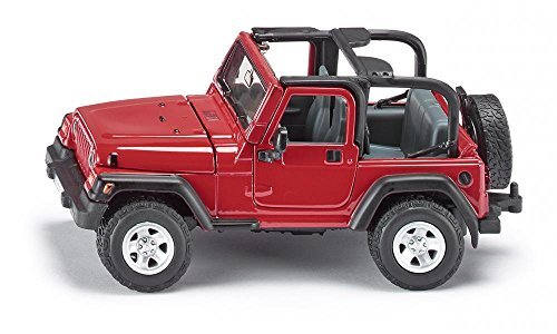 SIKU siku 4870, Jeep Wrangler Off-Road Vehicle, 1:32, Metal/Plastic, Red, Ackermann steering