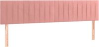 vidaXL Hoofdbord 160x5x78/88 cm Roze Fluweel