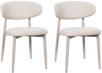 Giga Meubel Eetkamerstoel Alexia - Beige/Beige - Set van 2