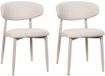Giga Meubel Eetkamerstoel Alexia - Beige/Beige - Set van 2