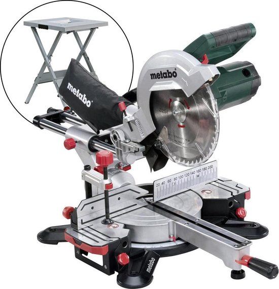 Metabo KGS 254 M Afkortzaag + UMS onderstel | 1800 Watt met trekfunctie - 690618000