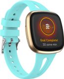 By Qubix - Compatible Fitbit bandje - Small - Lichtblauw