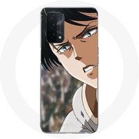 Maniacase Etui voor Oppo A74 5G Aanval van de Titanen Levi Ackerman Poster