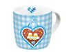 Infinite by GEDA LABELS kop Oktoberfest Lausbub porseleinen mok met handvat, porselein, blauw/wit, 11,5 x 9,5 x 9 cm