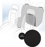 Flamingo Luxe Hondendeken voor Auto - Autodeken - Hondenmand Auto - "Dex" – Zwart – 143 x 138 cm – Waterafstotende Achterbankbeschermer voor Honden