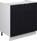 Vicco Fame-Line Wastafelkast – 80 cm, WB Eik Zwart gestreept
