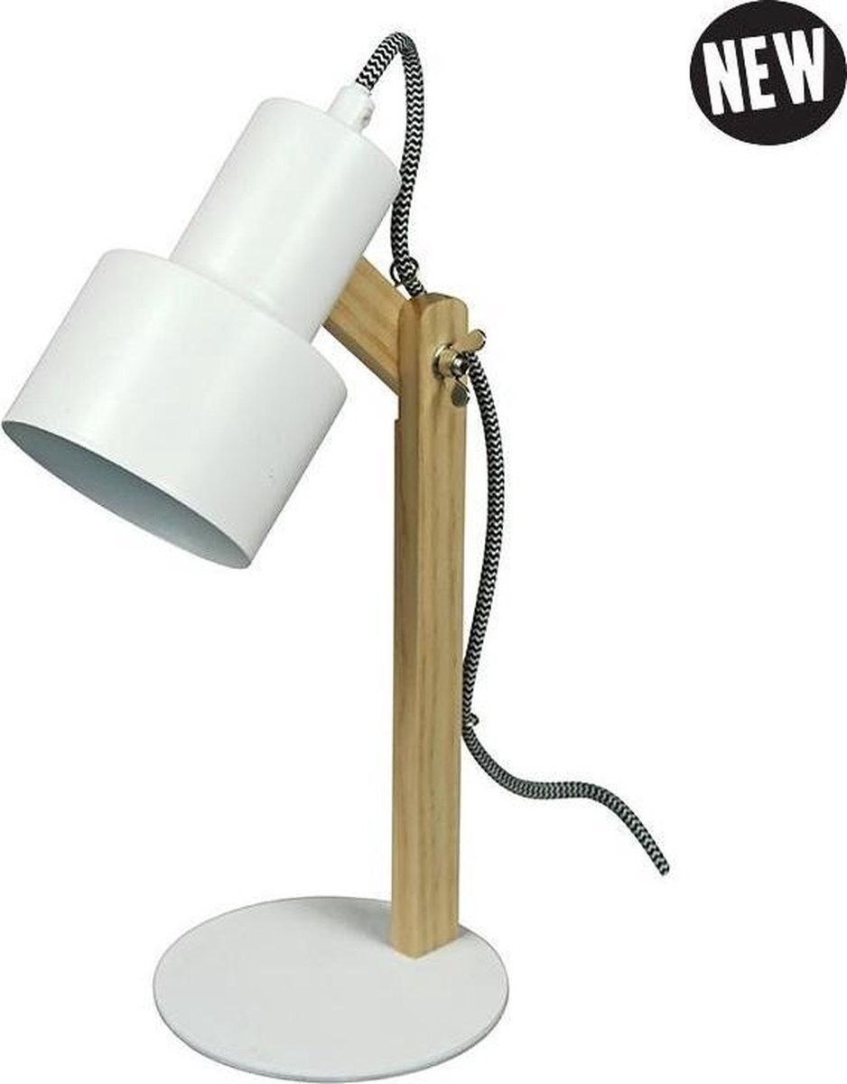 Puhlmann Retro Bureaulamp - Mat Wit - Verstelbare Bovenkant