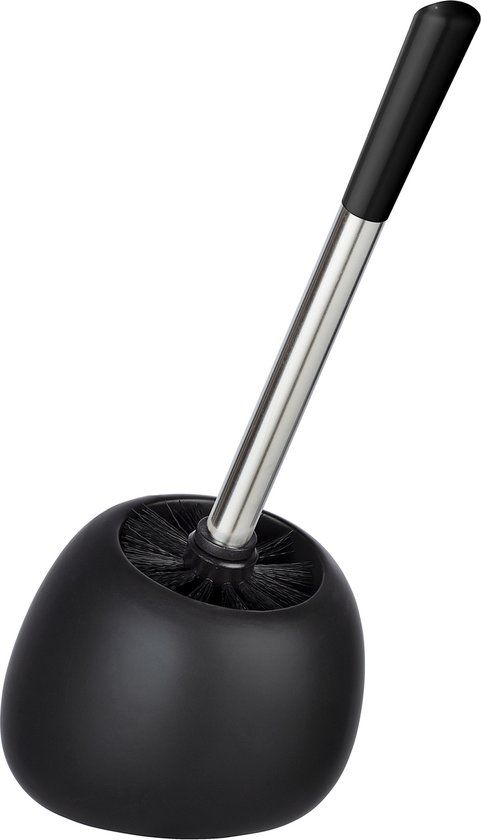 WENKO Polaris Toiletborstelhouder - Keramiek - Mat Zwart