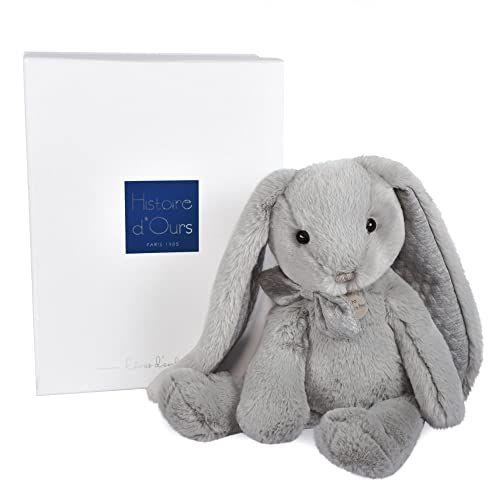 Histoire d'Ours HO3139 pluche haas - grijs - 40 cm - Preppy Chic