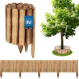KOTARBAU® Bloembedrand, Rolborder, 200 x 30 cm, Gebrand Hout