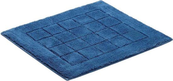 Vossen Bidetmat Exclusive - Blauw 55x65 cm - Katoen - Badmat
