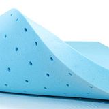 subrtex Traagschuim matrastopper enkel, 2 inch gel doordrenkte schuimbedtopper voor drukverlichting (90 x 190 x 5 cm)