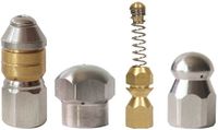 Merkloos RVS afvoerpijp - hogedrukreiniger reinigingsmondstuk - rioolmondstuk - G1/8 draad voor keuken - 4-pack