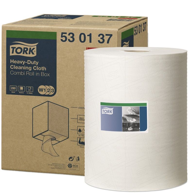 Schoonmaakdoeken - 530137 - wit - papier