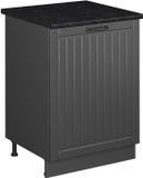 Vicco Keukenonderkast Fame-Line, Donkergrijs/Antraciet, 60 cm 1 deur met werkblad