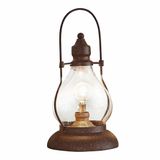 LOBERON Oplaadbare LED-lantaarn Cortney antiekbruin