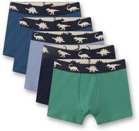 Sanetta Boxershorts Set van 5 - Kinderen - Maat 116 - Groen/Blauw - Dierenprint - Katoen/Elastaan