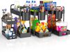 Unyqoos® Stapelbare opbergrekjes voor badkamer en keuken met hangende accessoires