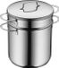 Casserole, 2 pièces, diamètre 18 cm, 3 litres, couvercle en inox, Argent