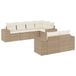 vidaXL Loungeset met kussens, polyrattan, beige