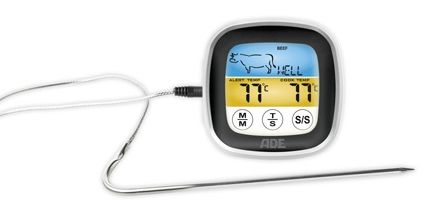 ADE BBQ 1600 - Digitale Voedselthermometer - Zwart/Zilver