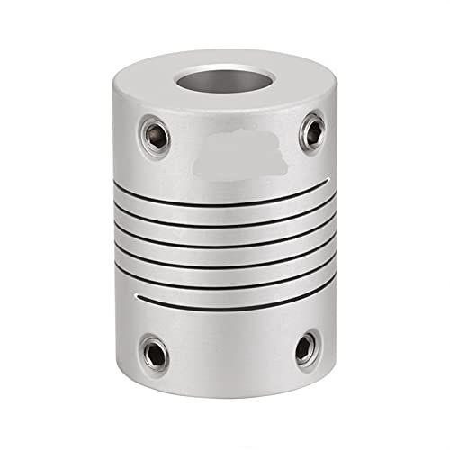 Greendhat Koppeling Flexibele Koppeling Aluminiumlegering 1925 Schachtkoppeling voor Motortransmissie Connector met Schroevensleutel (Binnendiameter: 8 mm tot 8 mm) printeronderdelen (Maat: 6,35 mm tot 8 mm)