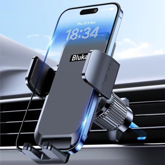 Merkloos Blukar Mobiele Telefoonhouder voor Auto, Ventilatie met Verbeterde Clip