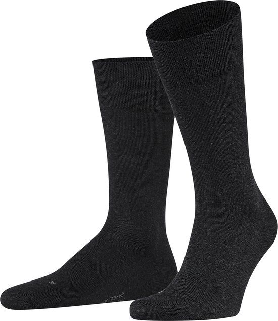 FALKE Sensitive London sokken voor heren, katoen, comfort tailleband, grijs, maat 43-46
