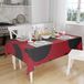 Bonamaison Tafelkleed, Anti-Mold, Sneldrogend, Waterdicht, 100% Polyester Tafellaken, rood Zwart, 140 x 160 Cm - Ontworpen en Vervaardigd in Turkije