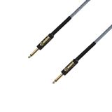 Adam Hall Cables 4 Star instrumentenkabel nylon mantel jack TS, blauw, 6 m