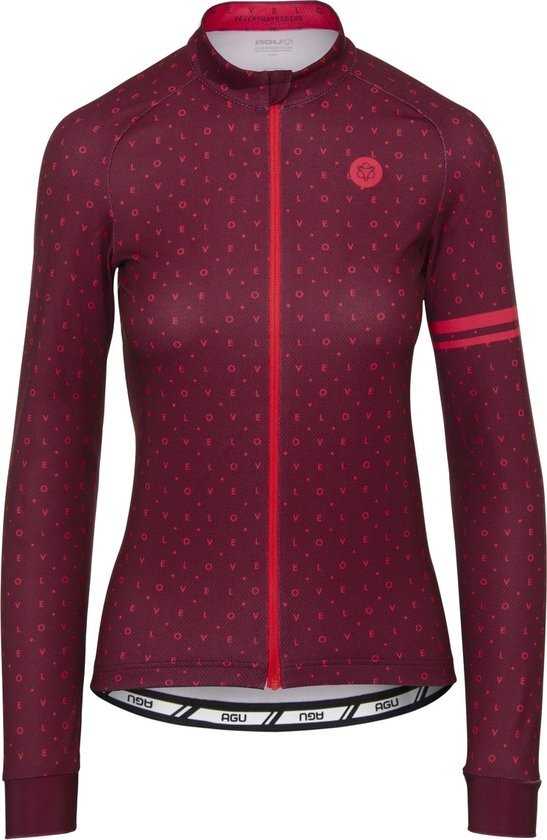 AGU Essential Velo Love Jersey LS Fietsshirt - Dames - Maat XL - Windsor Wine