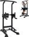 VEVOR Barre de traction, Station de traction, Tour de puissance, Station de dips avec une capacité de charge de 150 kg, Autoportant avec construction en cadre en H et rembourrage dorsal, Réglable en hauteur 12 fois, Entraînement des bras, du dos et de la poitrine