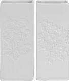 Merkloos Radiator bak luchtbevochtigers / waterverdampers - 2x - dolomiet - bloemen print - 20 cm