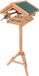 Relaxdays Vogelvoederhuisje op paal - 103 cm - hout - oranje