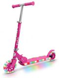 Zinc Light Party 2 kinderstep voor jongens en meisjes vanaf 6 jaar - met oplichtende wielen en stuurpen, opvouwbaar ontwerp, verstelbaar stuur, 120 mm PU-wielen, ABEC 7 lagers