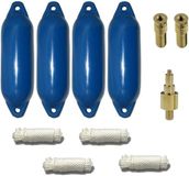 Majoni Star 15 stootwillen set van 4 - blauw, 45 x 12 cm