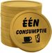CombiCraft Consumptiemunten één consumptie Ø29mm goud - enkelzijdig bedrukt - 100 stuks