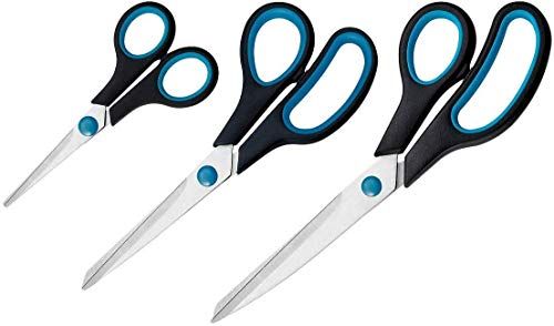 Westcott Easy Grip Scharenset - 3 stuks - Zwart-Blauw