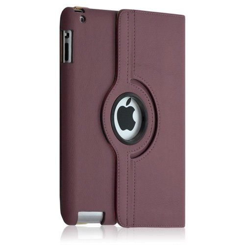 Seluxion Beschermhoes voor Apple iPad met 360 graden draaisysteem, lila + displaybeschermfolie