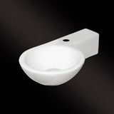 Best Design Class Fontein - 38x23x9.5cm - 1 Kraangat - Rechts - Wit