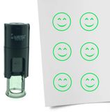 CombiCraft Stempel Smiley Content 10mm rond - Groene inkt