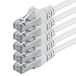 1aTTack CAT5 FTP-netwerkkabel met folieafscherming en 2x RJ45-connectoren, set van 5 (5 stuks), 3,0 m, wit