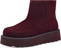 Tamaris - Dames - Enkellaarzen - Leer - Rood - Maat 37