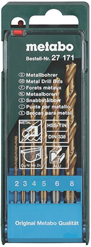 Metabo Metabo Spiraalboorset HSS 6 delig