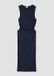 s.Oliver Geribde midi-jurk met uitsnijding en split navy