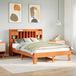 Maison Exclusive Lit en bois massif sans matelas, brun lavé, 150x200 cm